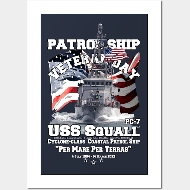 USS Squall PC-7 Navy Patrol Ship veterans Wall Art by comancha